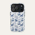 Yorkshire Terrier Blue Toile Phone case
