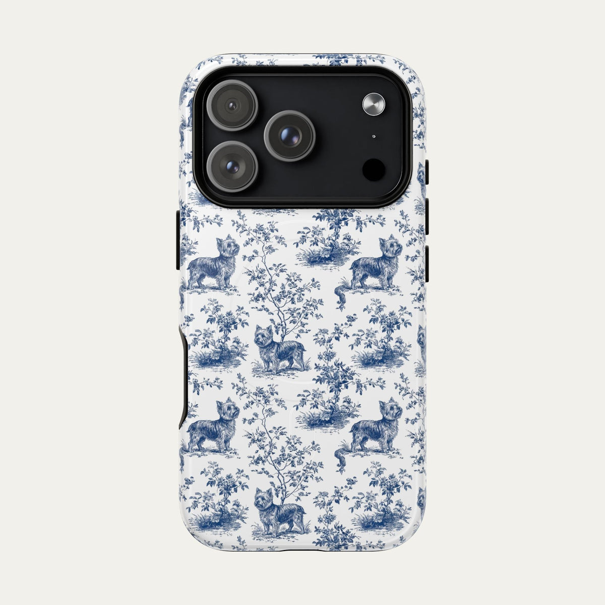 Yorkshire Terrier Blue Toile Phone case