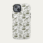 German Shepherd Sage Green Toile phone Case