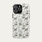 Tabby Cat Sage Green Toile phone Case
