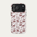 Rottweiler Burgundy Toile phone Case