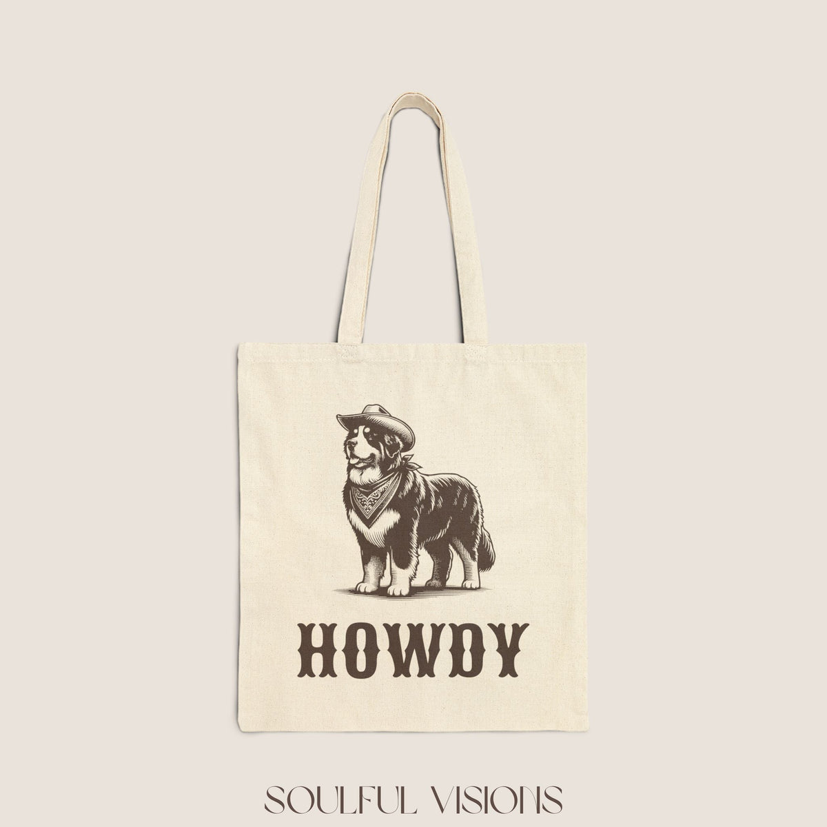 Howdy Bernese Mountain Tote Bag