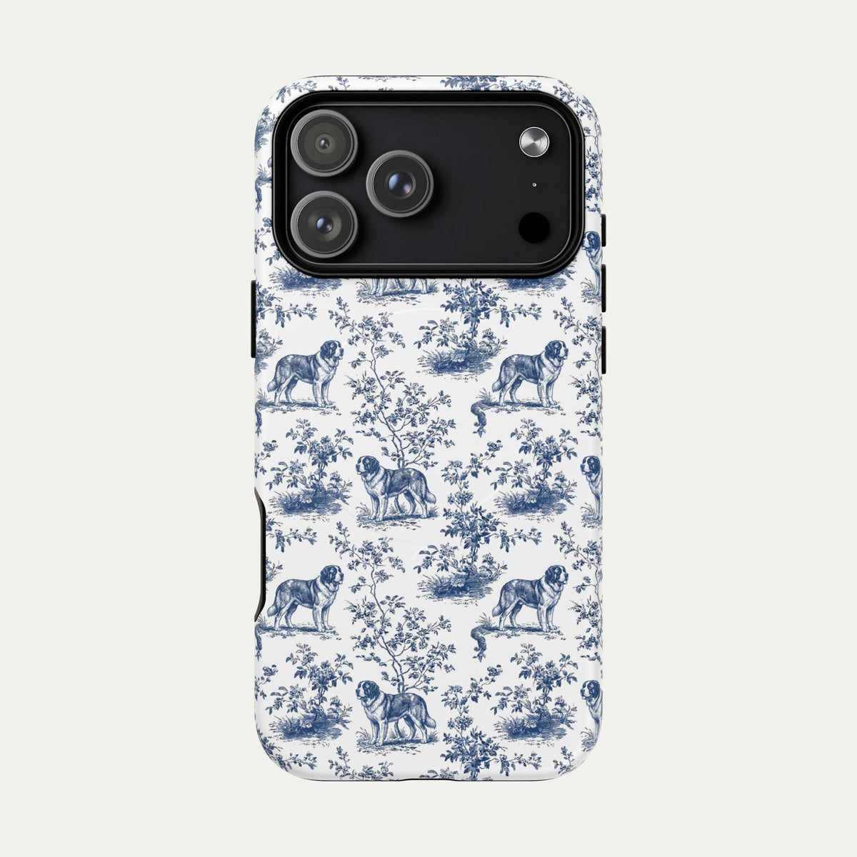 Saint Bernard Blue Toile Phone case