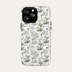 Jack Russell Terrier Sage Green Toile phone Case