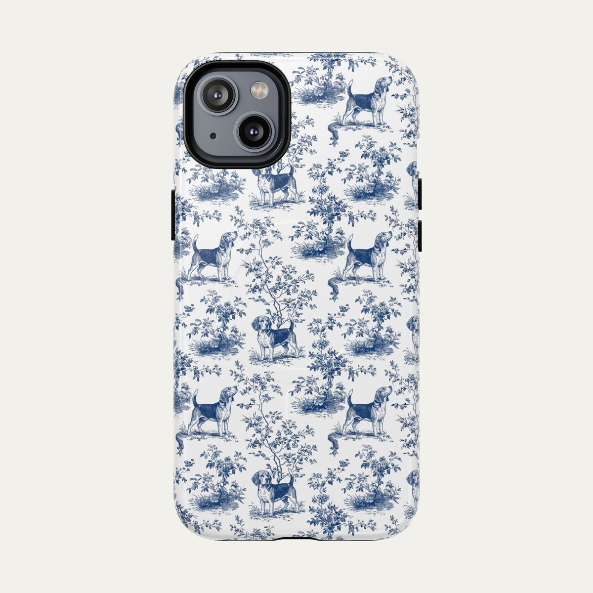 Beagle Blue Toile Phone case