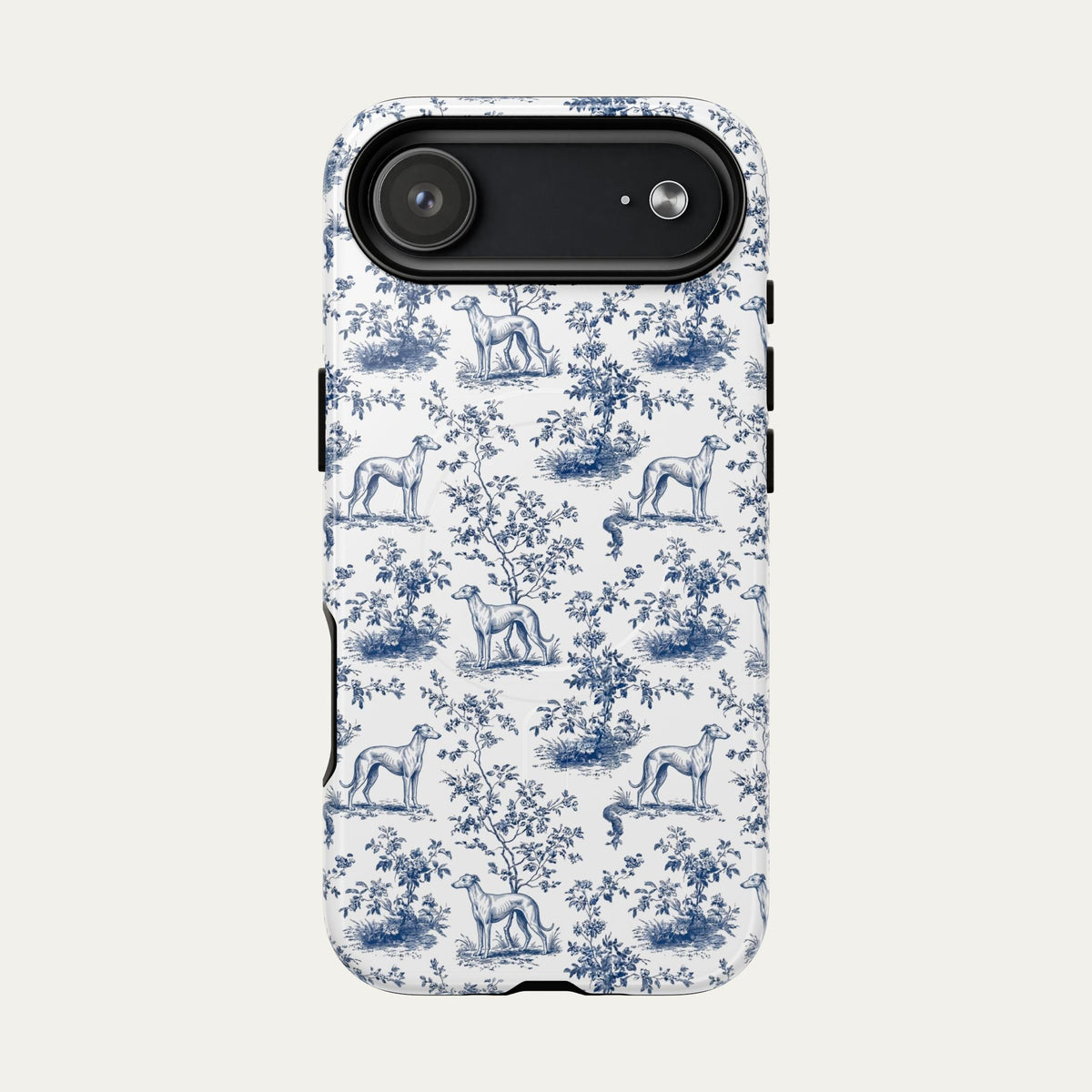 Greyhound Blue Toile Phone case