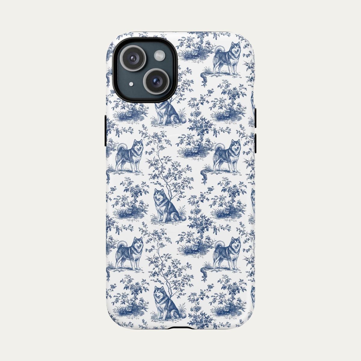 Alaskan Malamute Blue Toile Phone case