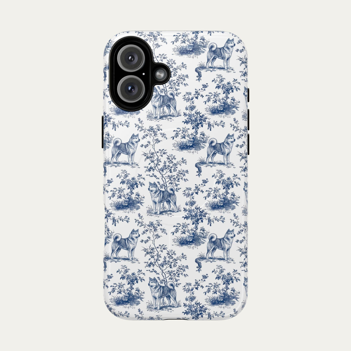 Akita Blue Toile Phone case