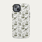 Boston Terrier Sage Green Toile phone Case