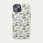 Siamese Cat Sage Green Toile phone Case