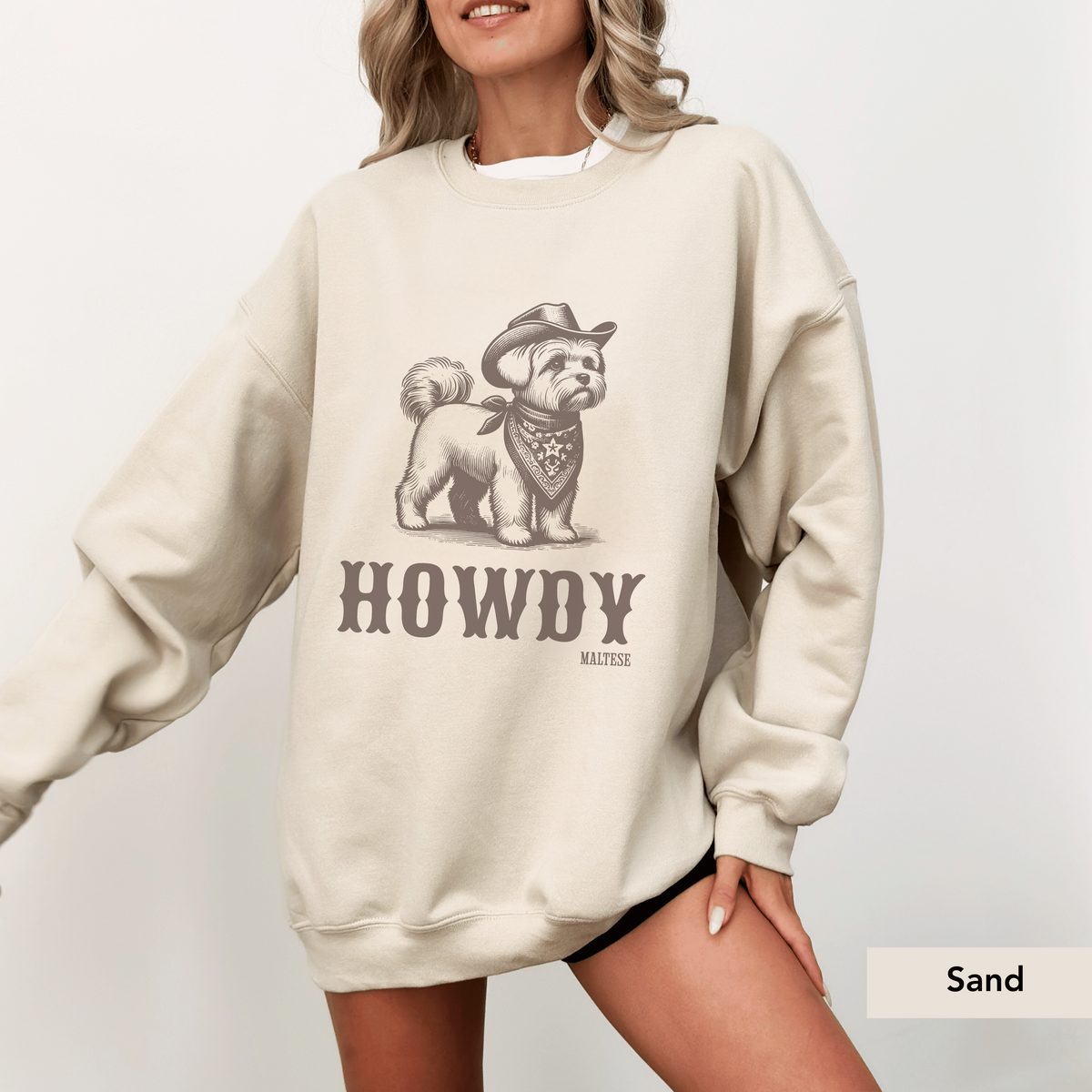 Howdy Maltese Sweatshirt
