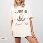 Samoyed Social Club Dog T-Shirt – Unisex Cotton Tee
