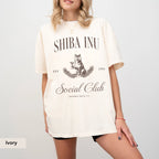Shiba Inu Social Club Dog T-Shirt – Unisex Cotton Tee