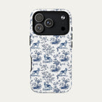 German Shepherd Blue Toile Phone case