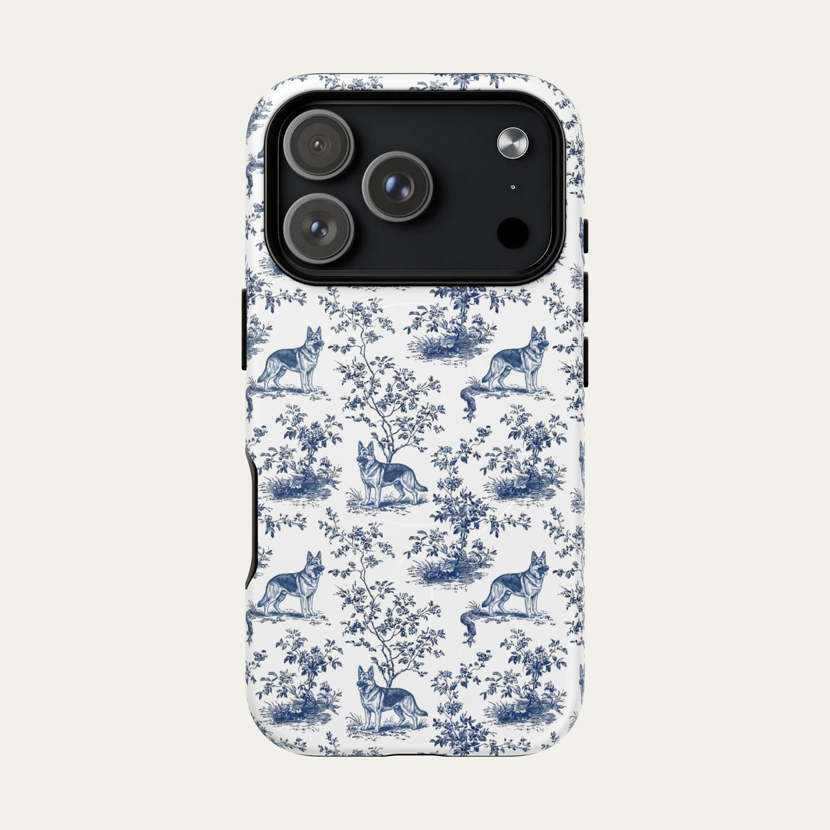 German Shepherd Blue Toile Phone case