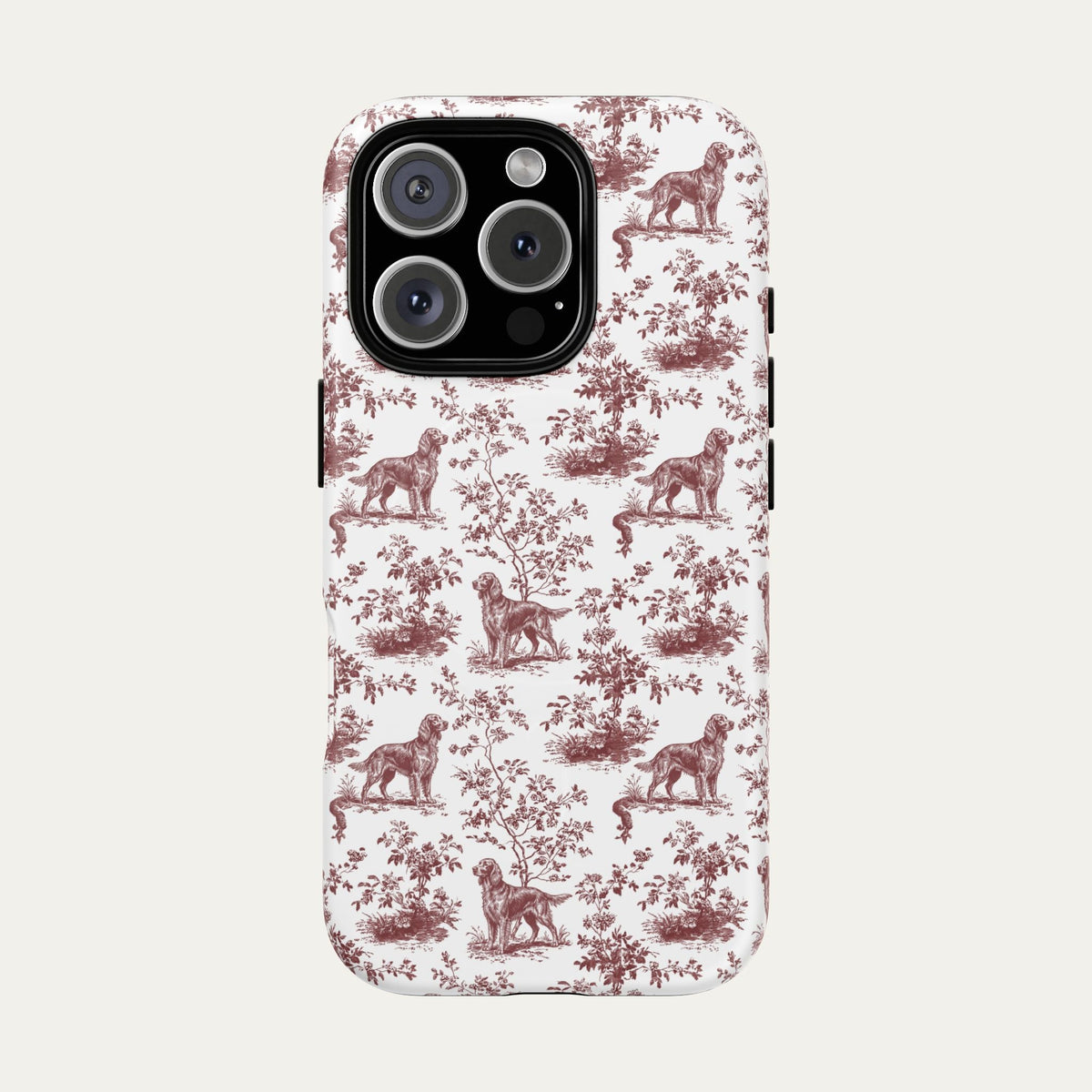 Irish Setter Burgundy Toile phone Case