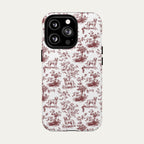 Labrador Retriever Burgundy Toile phone Case