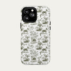 Bull Terrier Sage Green Toile phone Case