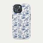 Wheaten Terrier Blue Toile Phone case