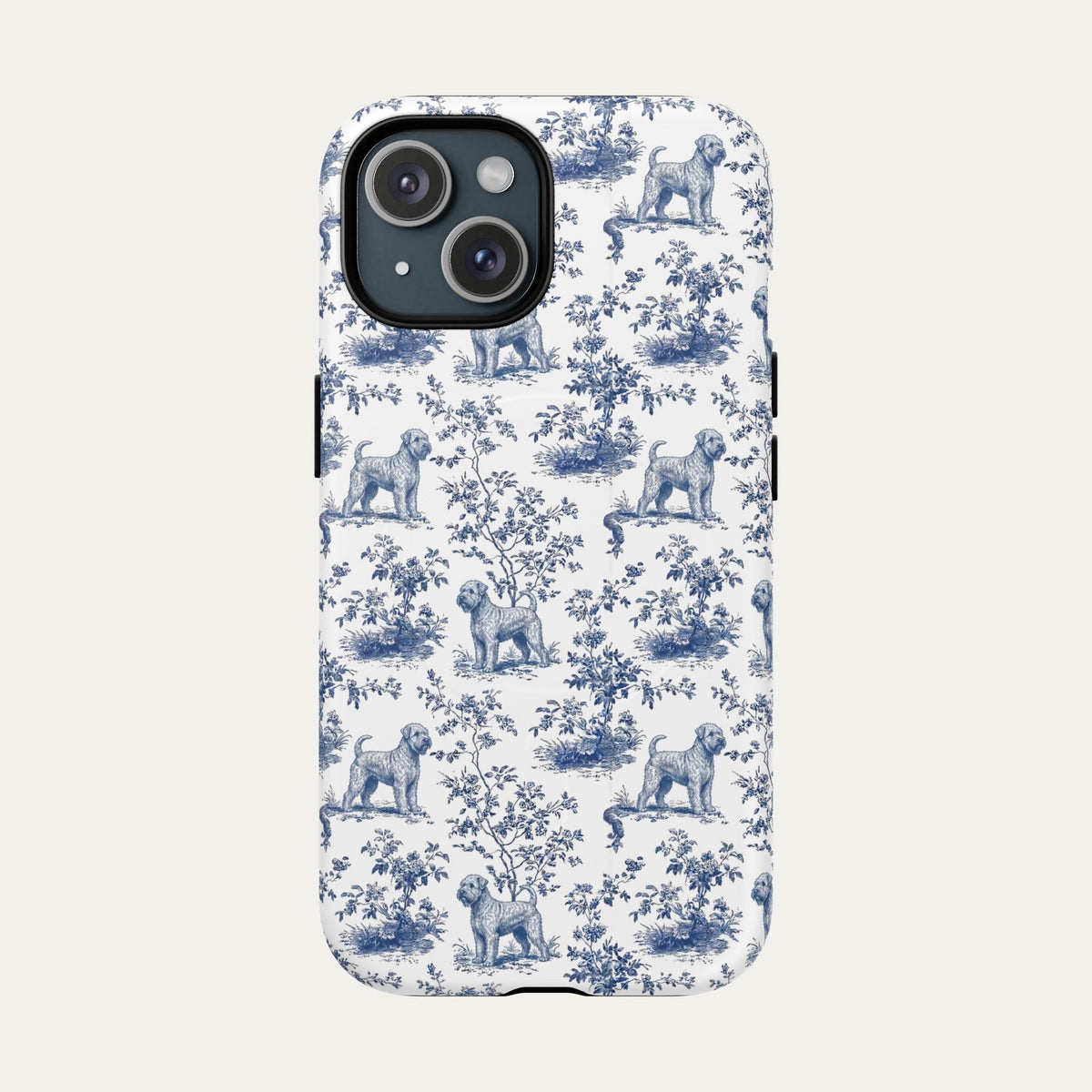 Wheaten Terrier Blue Toile Phone case