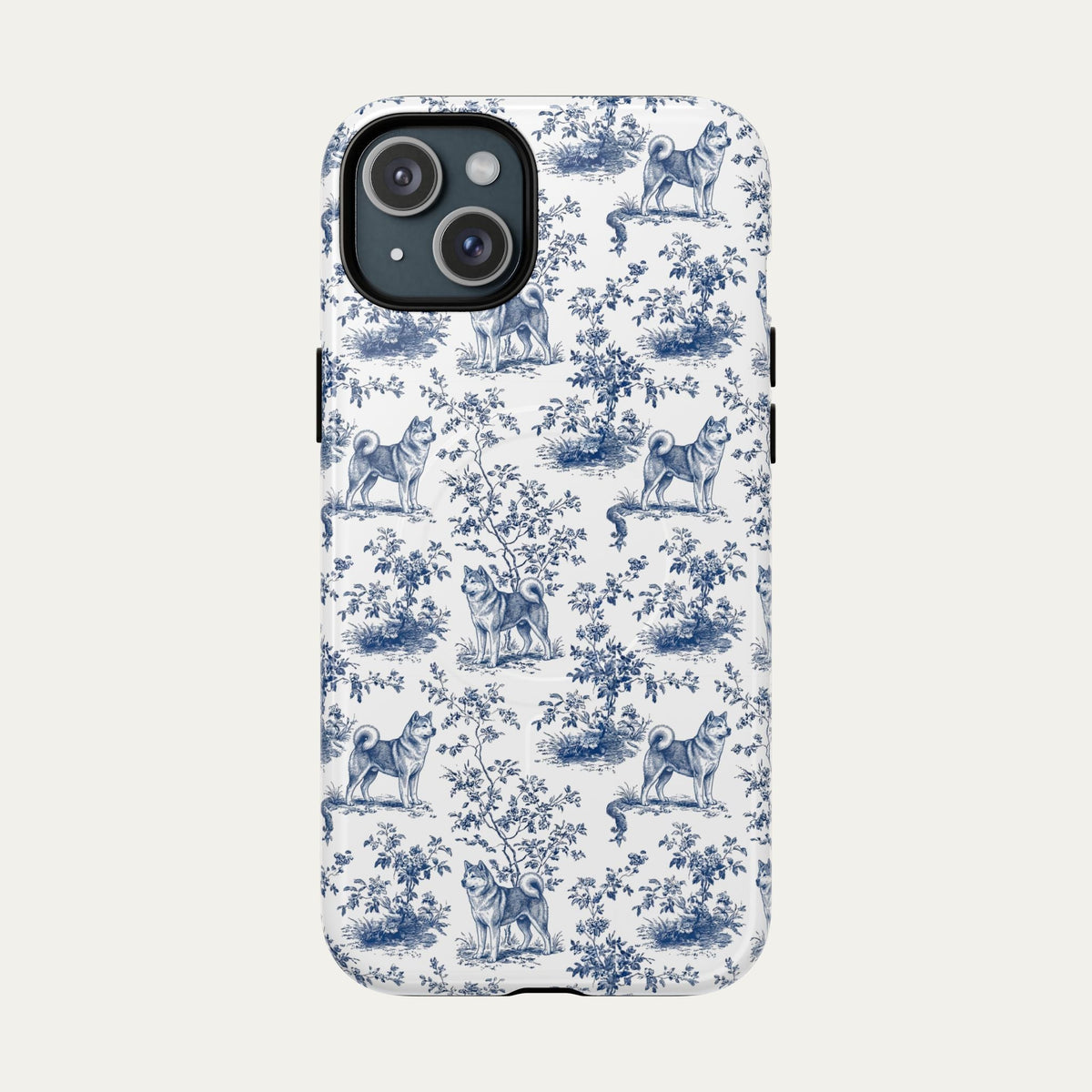 Akita Blue Toile Phone case