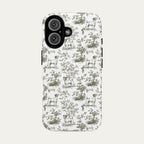 Jack Russell Terrier Sage Green Toile phone Case