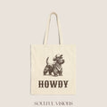 Howdy Scottish Terrier Tote Bag
