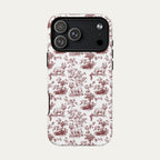 Westie Burgundy Toile phone Case