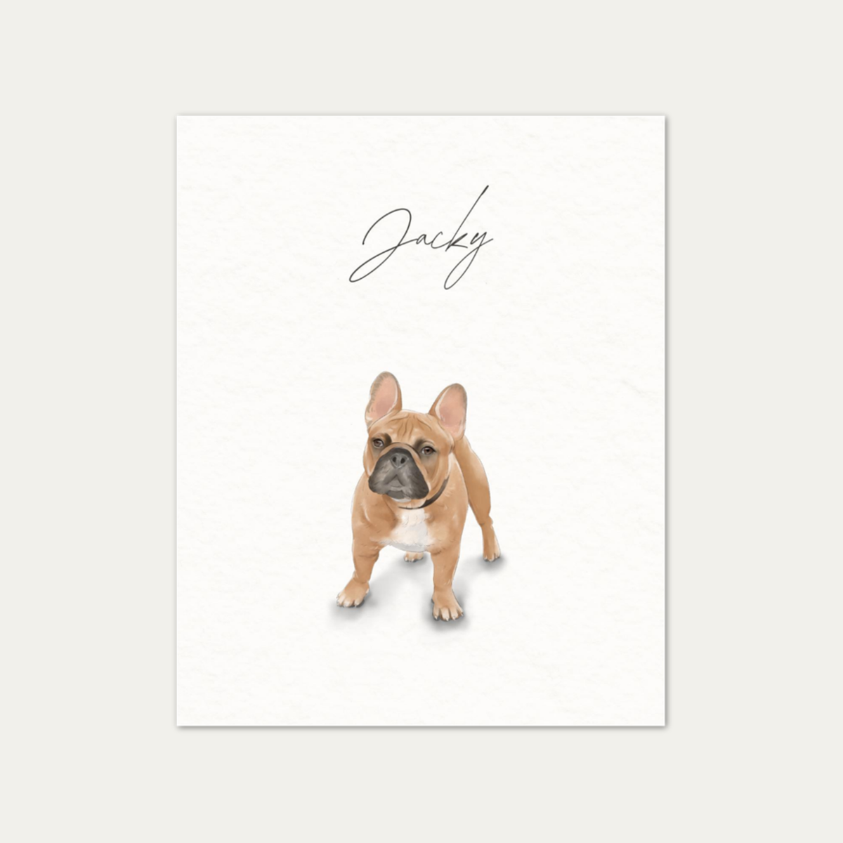 Custom Watercolor One Pet Full Body Portrait