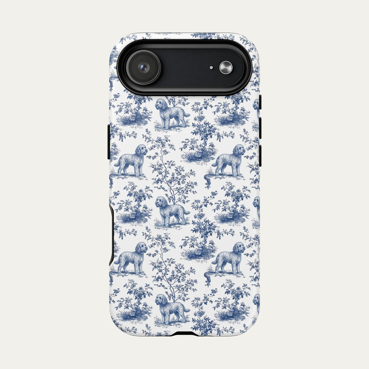 Cockapoo Blue Toile Phone case
