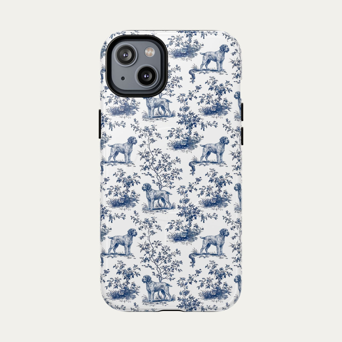 Wirehaired Pointing Griffon Blue Toile Phone case