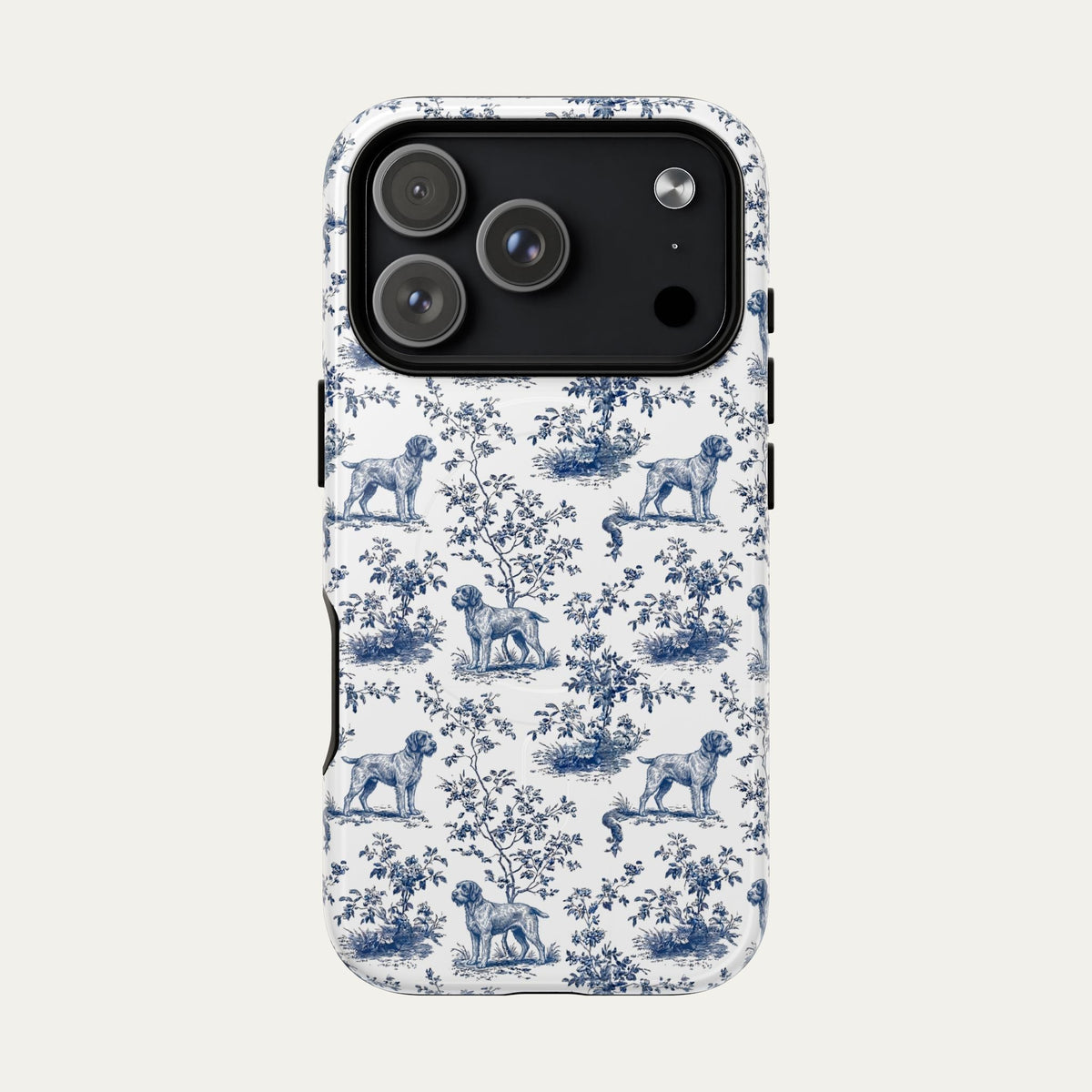 Wirehaired Pointing Griffon Blue Toile Phone case