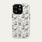 Schnauzer Sage Green Toile phone Case