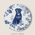 Rottweiler Ceramic Coaster French Toile