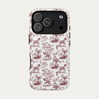 Boxer Burgundy Toile phone Case