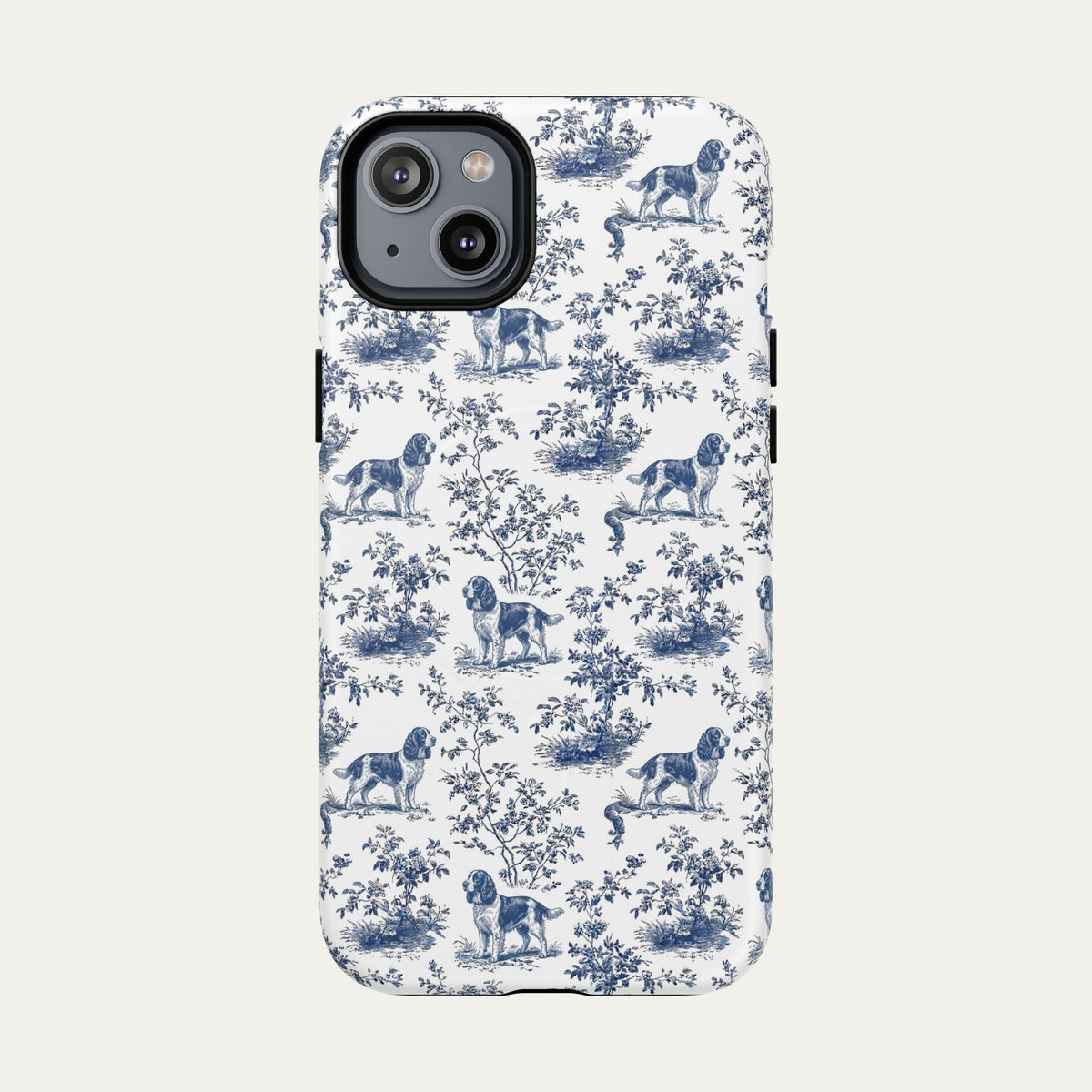 English Springer Spaniel Blue Toile Phone case