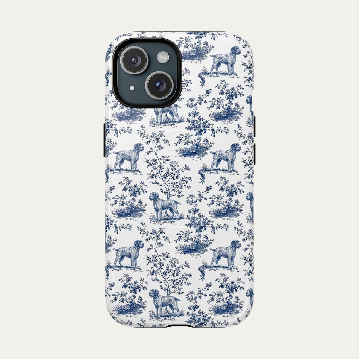 Wirehaired Pointing Griffon Blue Toile Phone case