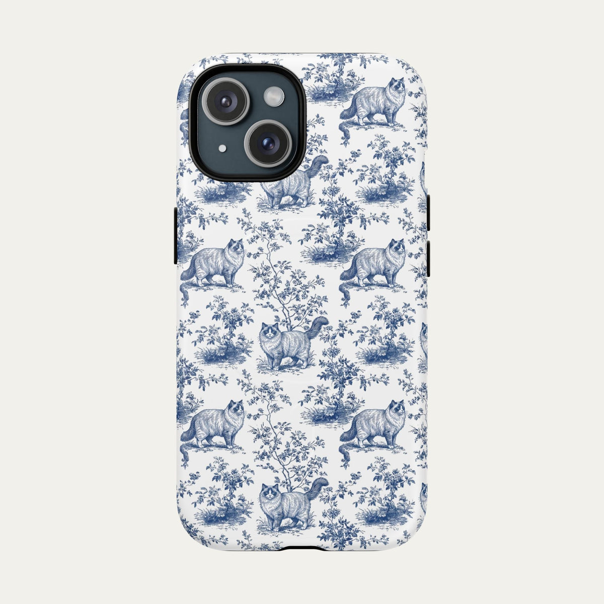 Ragdoll Cat Blue Toile Phone case