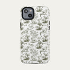 Great pyrenees Sage Green Toile phone Case