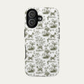 Basenji Sage Green Toile phone Case