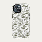 German Shepherd Sage Green Toile phone Case