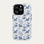 Scottish Terrier Blue Toile Phone case