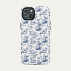 Great Pyrenees Blue Toile Phone case