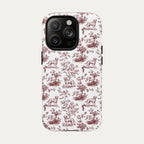Labrador Retriever Burgundy Toile phone Case