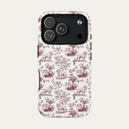 Great Pyrenees Burgundy Toile phone Case