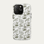 Goldendoodle Green Sage Toile phone Case