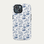 Jack Russell Terrier Blue Toile Phone case