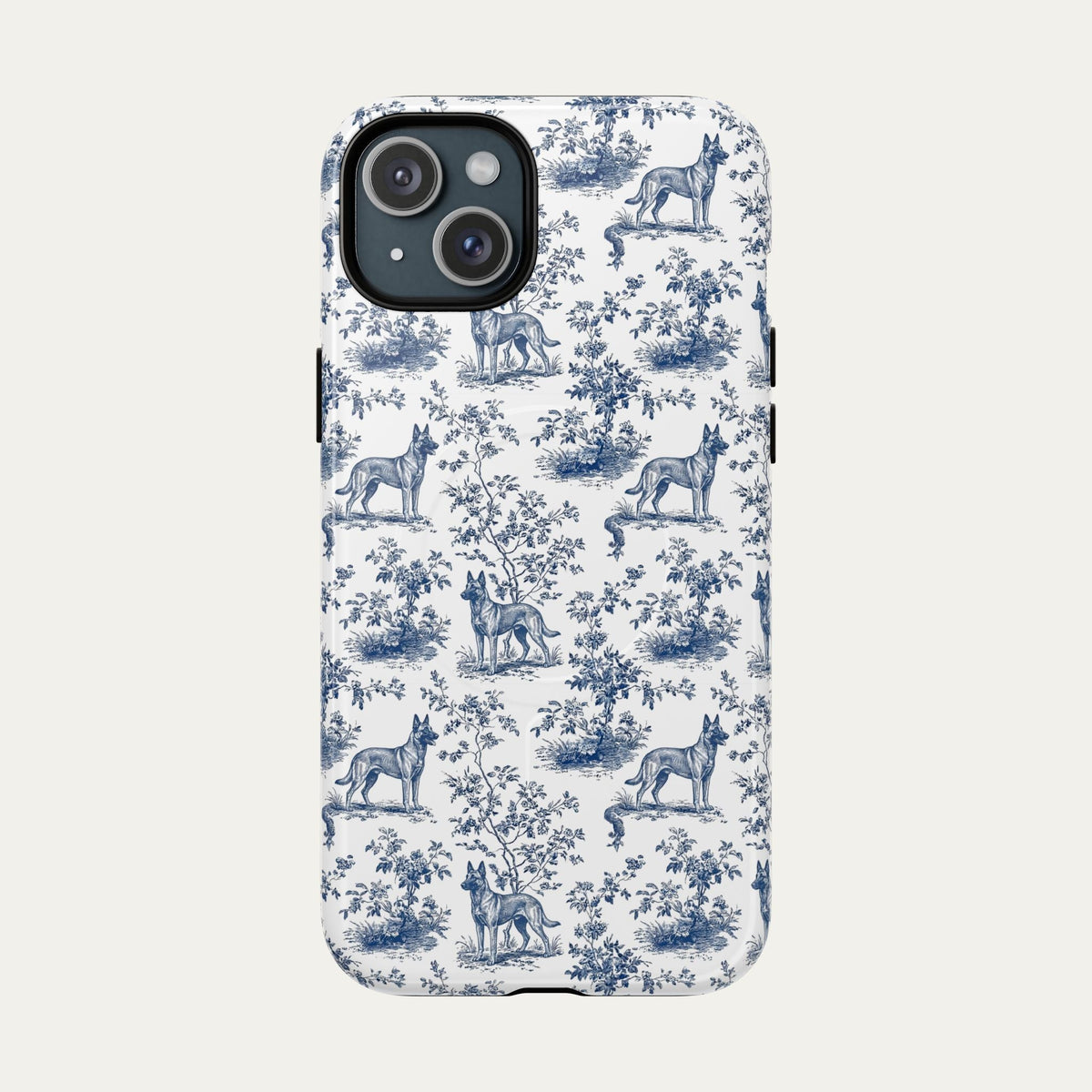 Belgian Malinois Blue Toile Phone case