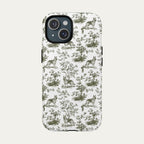 German Shepherd Sage Green Toile phone Case