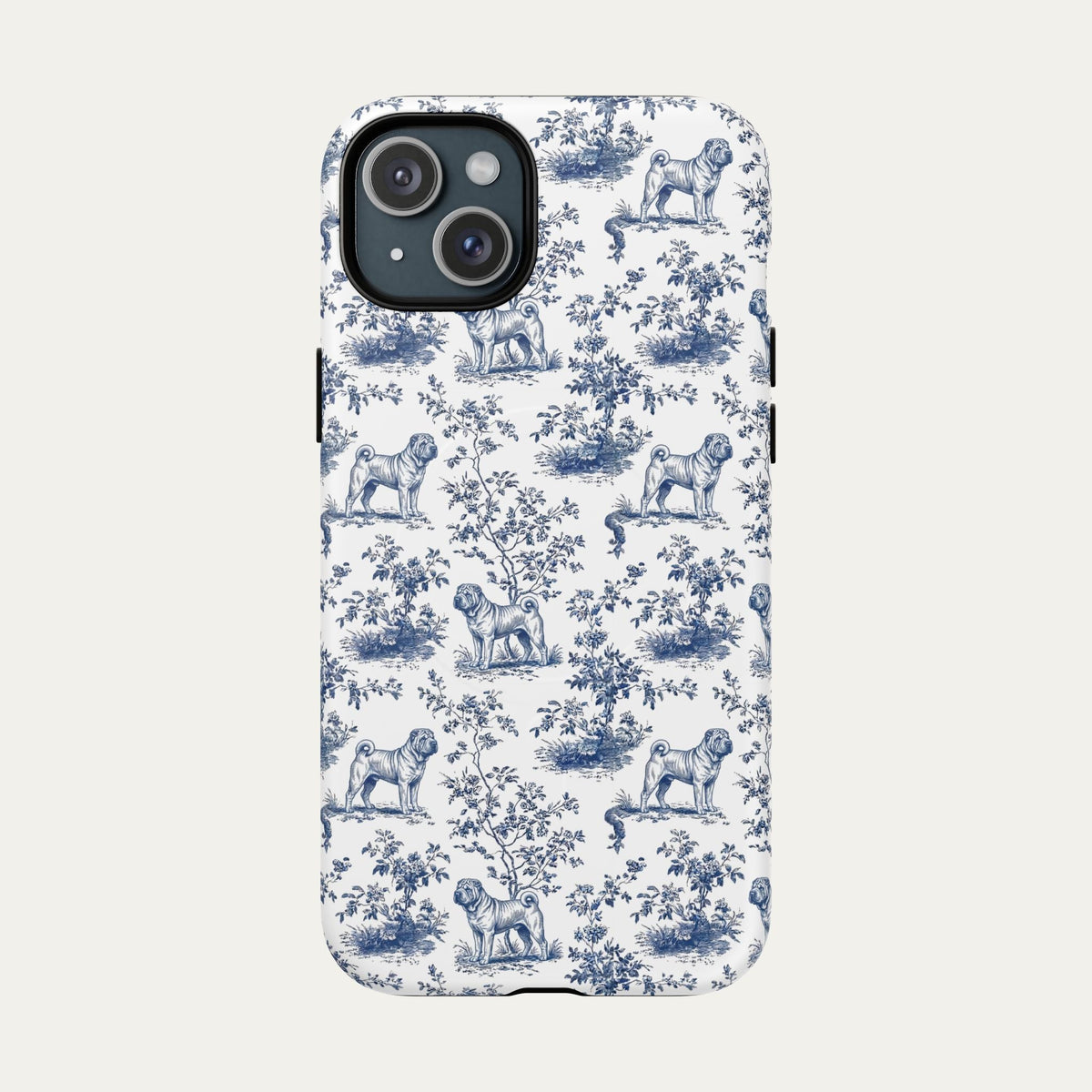 Shar Pei Blue Toile Phone case